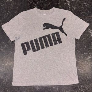 Puma Heather Gray Tee with Black Logo